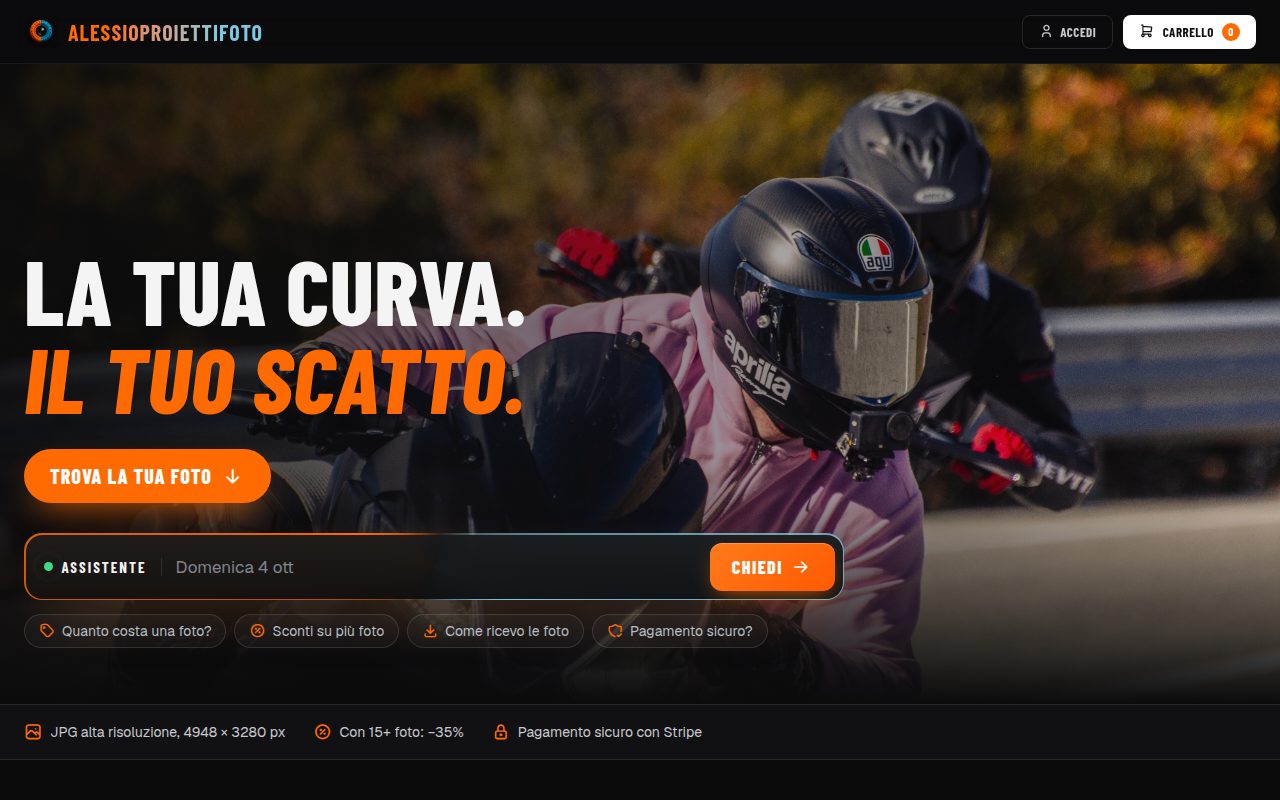 Anteprima del sito Alessio Proietti Foto su computer